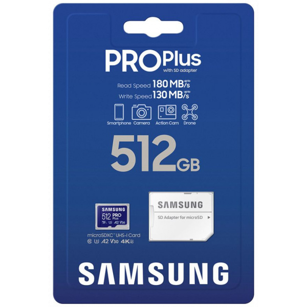 512GB Samsung Pro Plus microSD kártya + SD adapter (Class 10) #3