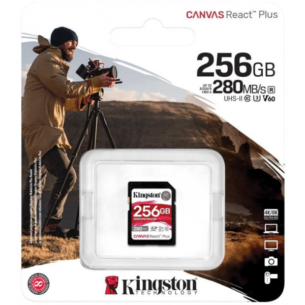 256GB Kingston Canvas React Plus V60 SD memóriakártya (Class 10) #3