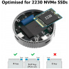 Akasa mágneses NVMe ház SSD-hez USB 3.2 Gen2 Type-C csatlakozással #6