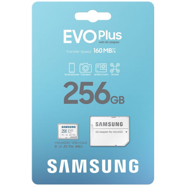 256GB Samsung EVO Plus microSD kártya + SD adapter (Class 10) #5