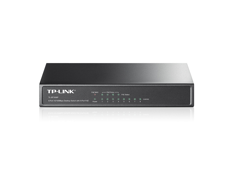 TP-Link TL-SF1008P 8-port PoE switch 4 PoE porttal (desktop) #2