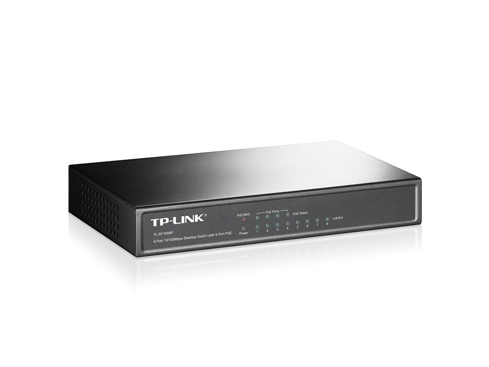 TP-Link TL-SF1008P 8-port PoE switch 4 PoE porttal (desktop) #3