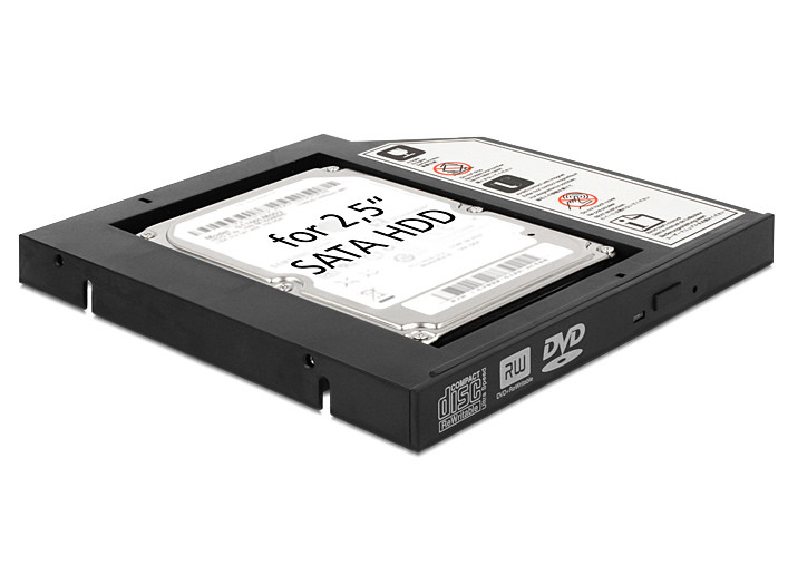Delock Slim SATA 5.25" beépítő keret HDD/SSD számára (12,5mm) #2
