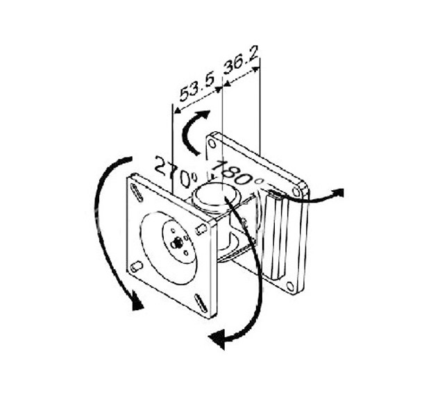 Value VESA 1 karos fali konzol (max. 15 kg, 24"-ig) #2