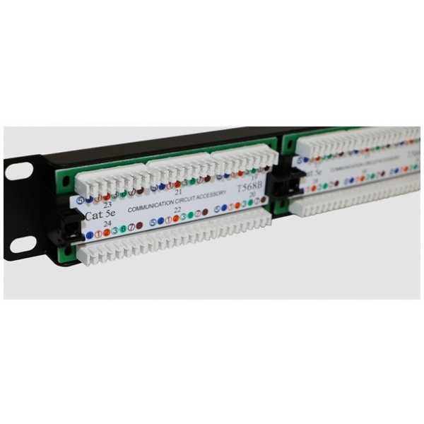 UTP patchpanel Cat5e 24-port 19" 1U Excel (nem árnyékolt) #2