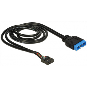 Delock USB 2.0 alaplapi csatlakozó 9 pin > USB 3.0 19 pin (belső) kábel, 60cm #2