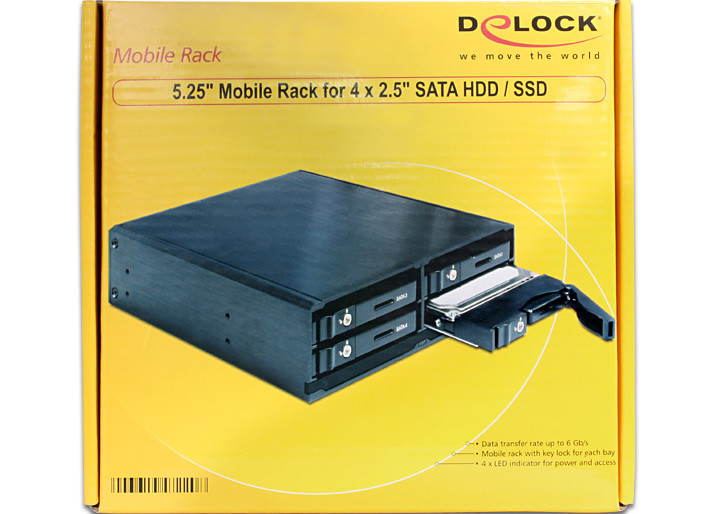 Delock 5.25"-es mobilkeret 4 x 2.5"-es SATA HDD/SSD-hez #7