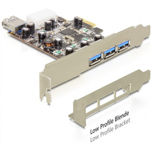 USB 3.0 vezérlő kártya PCI-Express x1 (3+1 port) - DeLock #2