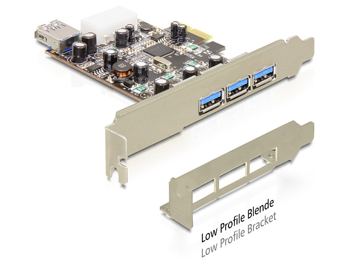 USB 3.0 vezérlő kártya PCI-Express x1 (3+1 port) - DeLock #2