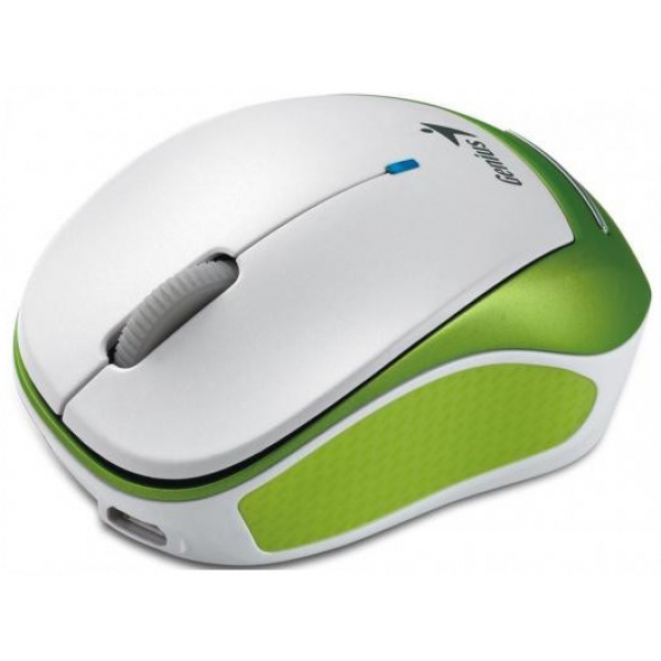 Genius Micro Traveler 9000R v3 vezetéknélküli újratölthető egér (fehér-zöld) #2