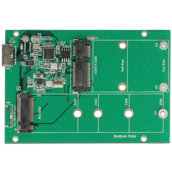 Delock 2.5"-os átalakító USB 3.1 Micro-B > M.2 / mSATA #4