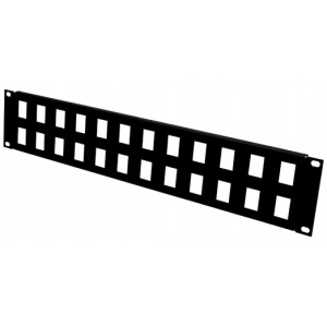 Conteg patch panel keret 19" 24-port, 2U magas (PP-02-24) #2