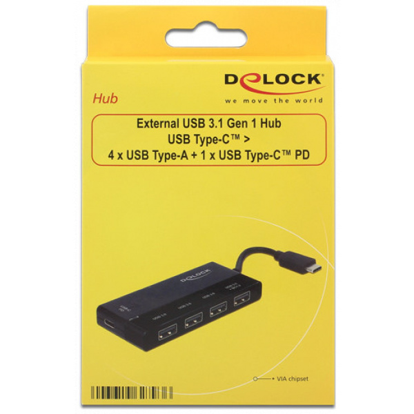 4-portos USB HUB Delock (USB 3.1), Type-C csatlakozóval #2