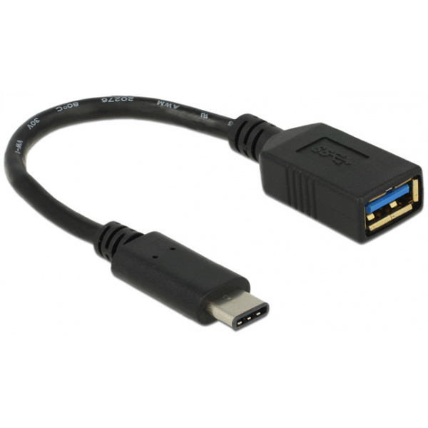 USB (C) – USB (A) (M/F) hosszabbító kábel 15cm Delock #2