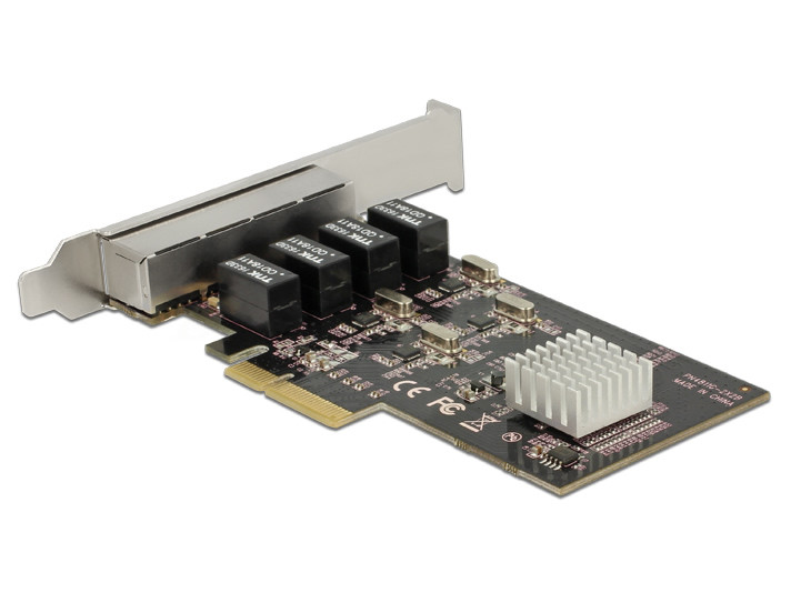 Delock 89567 Gbit PCI-Express (x1) hálókártya LP átalakítóval (4x LAN port) #2