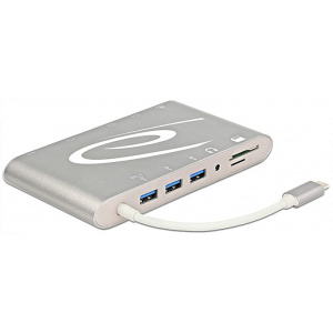 Delock USB Type-C™ 3.1-es dokkolóállomás, 4K (ezüstszürke) #2