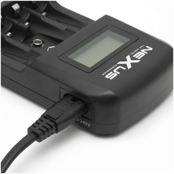 Nexus 220V-os akkutöltő LCD kijelzővel (1-4db AA / AAA akkuhoz) #2