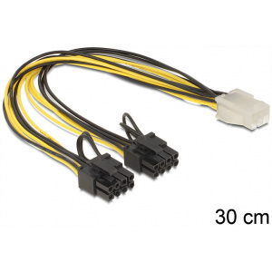 Delock PCIe VGA tápátalakító kábel (6-pin > 2x PCIe 6+2-pin) #2