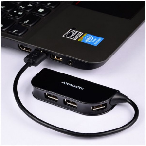 4-portos USB HUB Axagon HUE-X4 (USB 2.0) - fekete #2