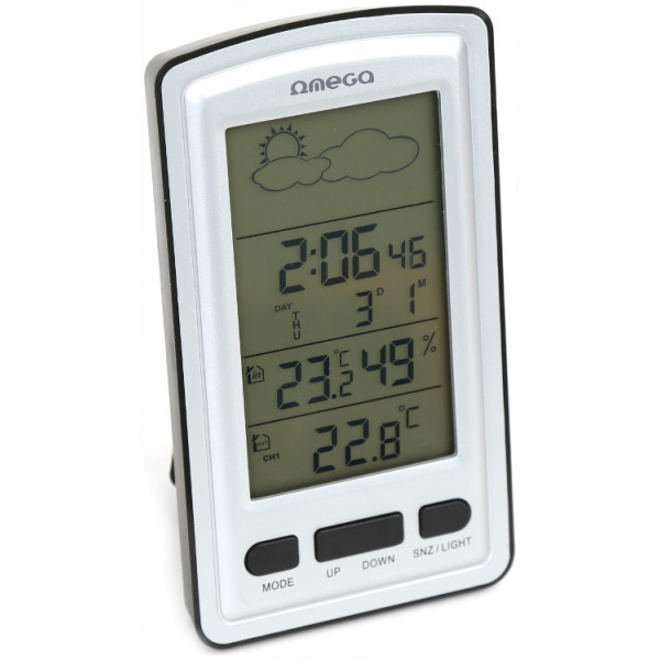 Omega LCD időjárásjelző állomás (bel- és kültéri méréssel) #3