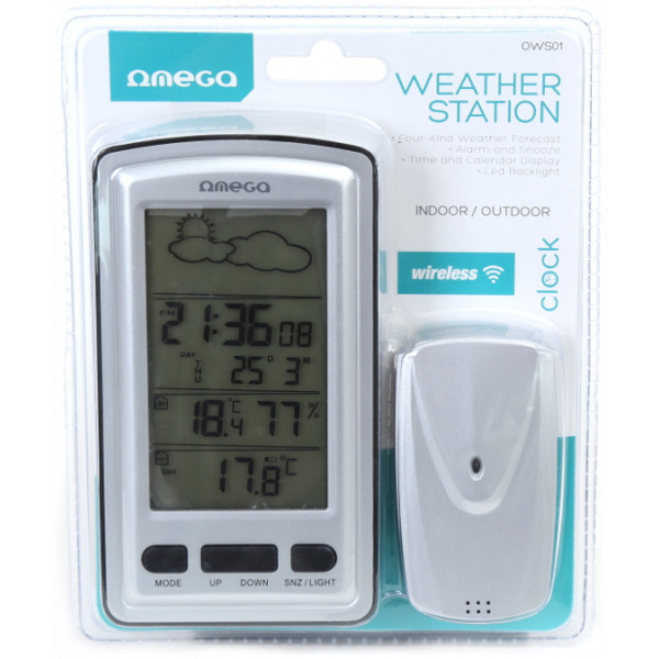 Omega LCD időjárásjelző állomás (bel- és kültéri méréssel) #4