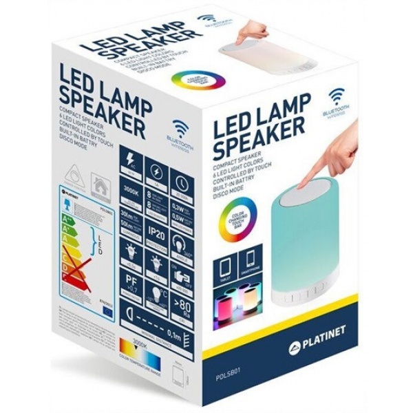 Omega hordozható Bluetooth hangszóró RGB LED lámpa funkcióval #4
