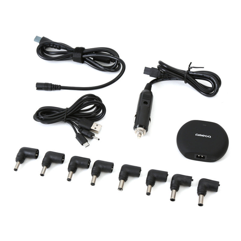 Omega autós AC adapter notebookhoz 90W (extra USB töltőporttal) #5