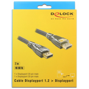 DisplayPort (M/M) Premium kábel 2m - Delock (4K 60Hz) #2
