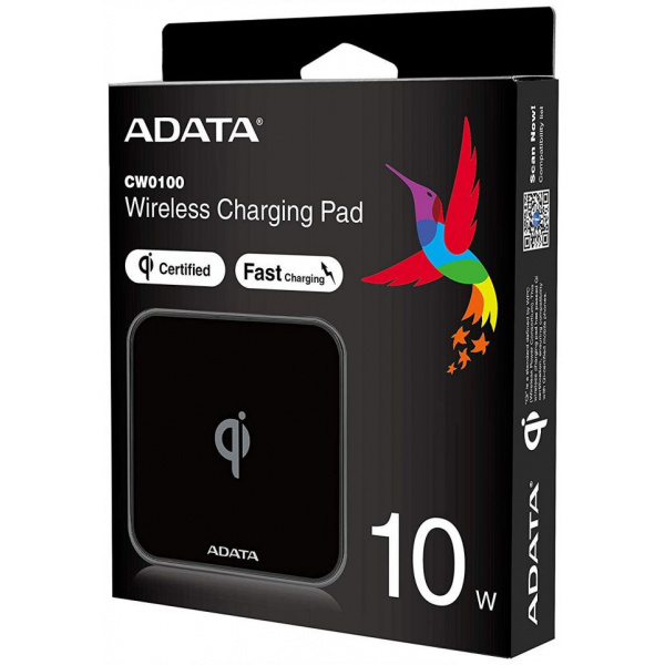 ADATA Qi vezeték nélküli gyorstöltő pad (2A / 10W) fekete #3
