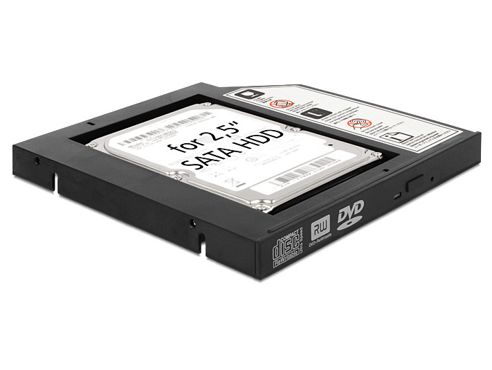 Delock Slim SATA 5.25" beépítő keret HDD/SSD számára (7 / 9,5mm) #2