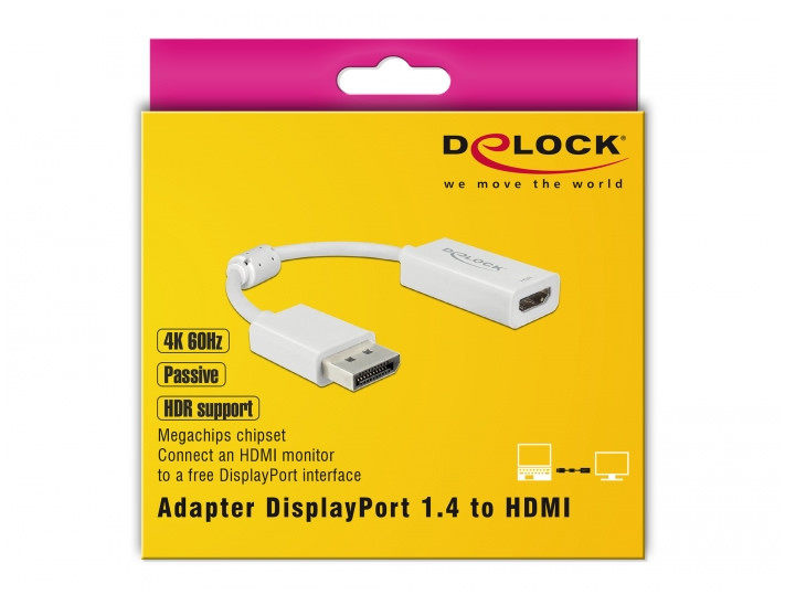 Delock DisplayPort > HDMI 4K 60Hz aktív átalakító, HDR funkcióval, 10cm kábellel #2