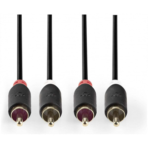 Nedis Premium RCA sztereo összekötő kábel (M/M) 5m #2