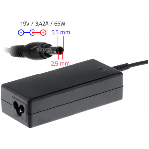 AC adapter Asus, HP, Toshiba notebookhoz 19V 3,42A (65W) - 5,5x2,5 mm #2