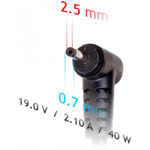 AC adapter Asus notebookhoz 19V 2,1A (40W) - 2,5x0,7 mm #2
