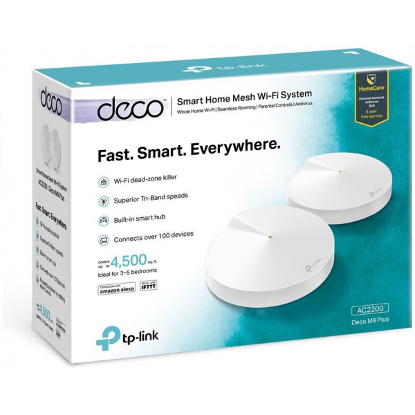 TP-Link AC2200 Okos Otthon Mesh Wi-Fi rendszer DECO M9 Plus (2-Pack) #3