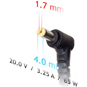 AC adapter Lenovo notebookhoz 20V 3,25A (65W) - 4,0x1,7 mm #2