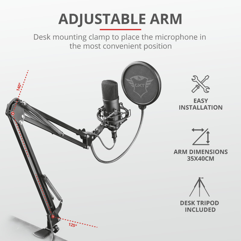 Trust GXT 252+ Emita Plus Streaming Stúdió mikrofon #3