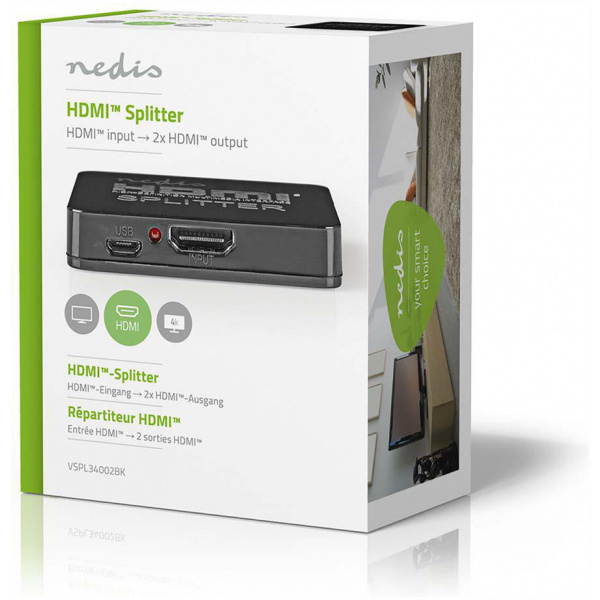 Nedis HDMI splitter (elosztó) 2 port #4