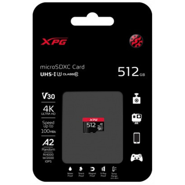 512GB ADATA XPG Gamer microSD kártya (UHS-I U3, C10) #2