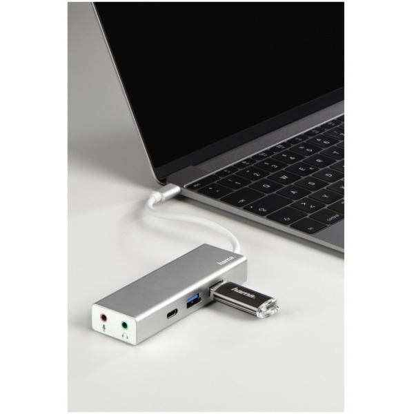 3 portos USB HUB HAMA (USB 3.1), Type-C csatlakozó, 3,5mm audio cstalakozás #3
