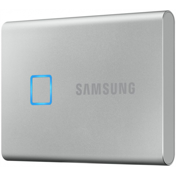 500GB Samsung T7 Touch hordozható SSD USB 3.2 (ezüst) #2
