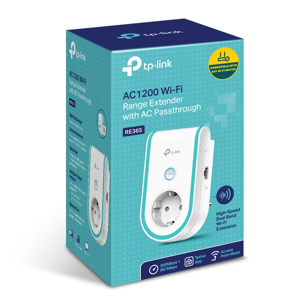 TP-Link Wireless-AC1200 WiFi Range Extender konnektor ajzattal (RE365) #6