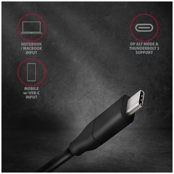 USB Type-C™ - HDMI 2.0 4K kábel (aktív) 4K 60 Hz, 1,8m Axagon #4