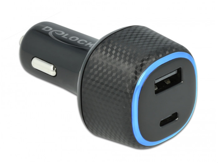 USB Car charger (autós töltő adapter) USB Type-C™ PD 3.0 és A-típusú USB Delock #2