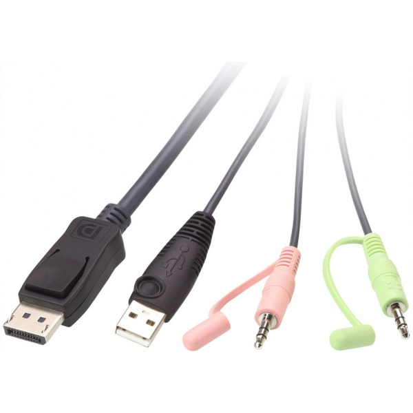 KVM 2 PC átkapcsoló - DisplayPort, USB és audio csatlakozók ATEN CS22DP #2
