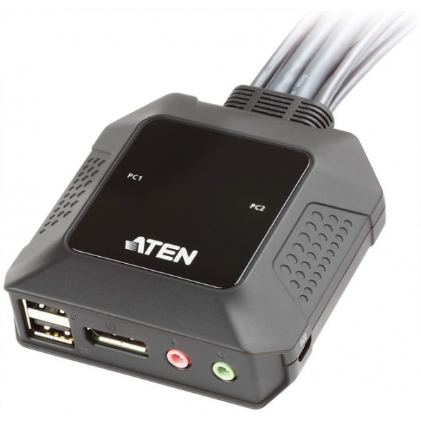KVM 2 PC átkapcsoló - DisplayPort, USB és audio csatlakozók ATEN CS22DP #3