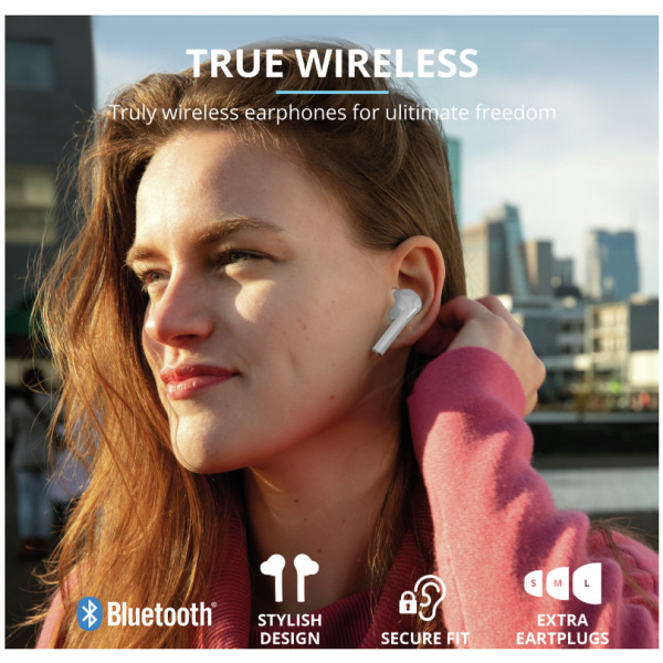 Trust Nika Touch Bluetooth Wireless fülhallgató (fehér) #5