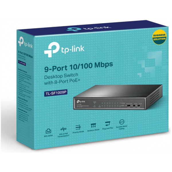 TP-Link TL-SF1009P 9-port PoE switch 8 PoE+ porttal (desktop) #6