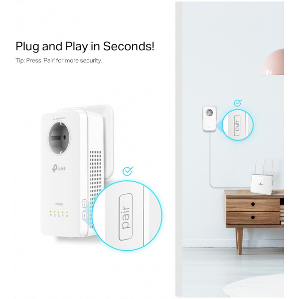 TP-Link 1300Mbps AV1300 WiFi Powerline Kit - 2db adapter (TL-WPA8631P KIT) #5