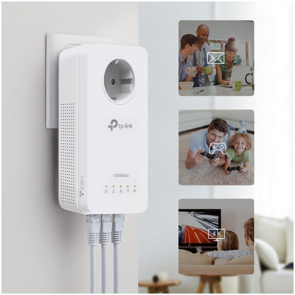 TP-Link 1300Mbps AV1300 WiFi Powerline Kit - 2db adapter (TL-WPA8631P KIT) #6